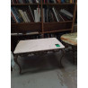 TABLE BASSE MARBRE BLANC STYLE LOUIS XV