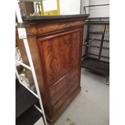 SECRETAIRE ACAJOU MARBRE A...