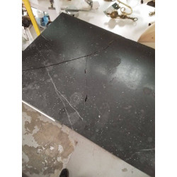 SECRETAIRE ACAJOU MARBRE A RESTAURER