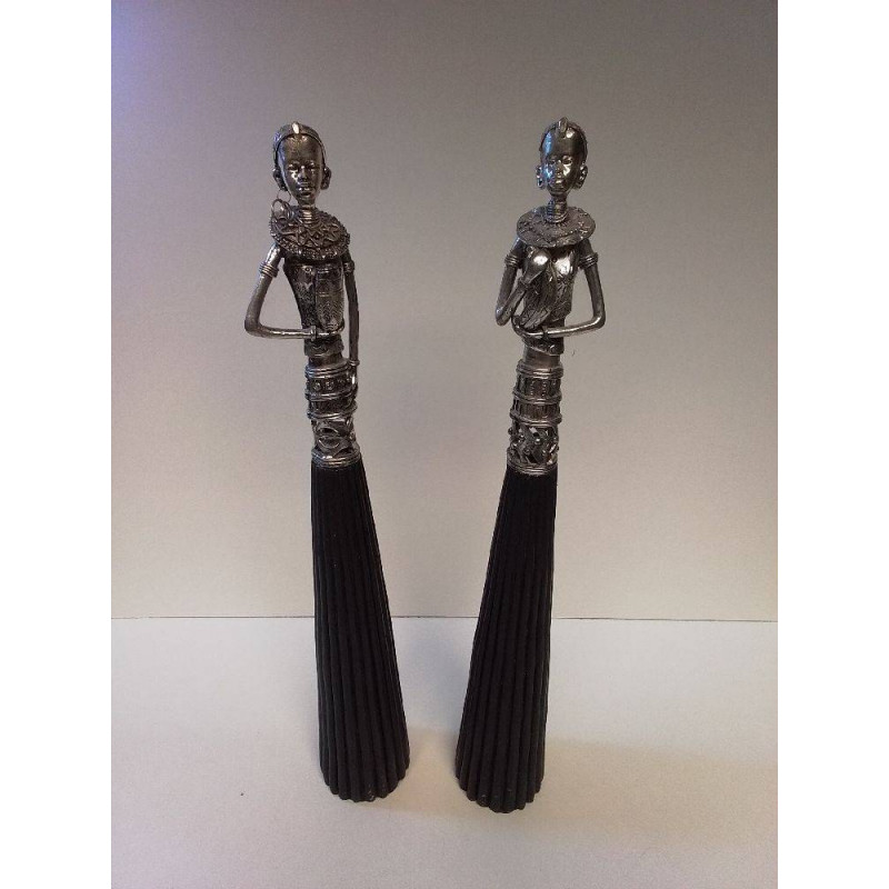 LOT STATUETTES AFRICAINE MODERNE 
