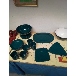 LOT VAISSELLE VERTE 