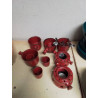 LOT VAISSELLE ROUGE 