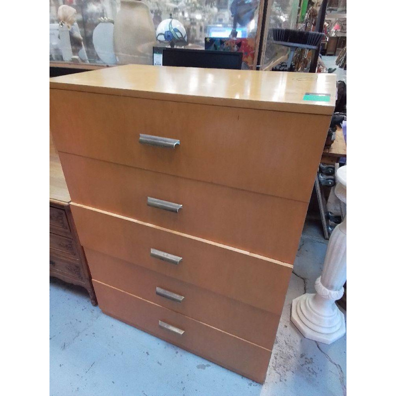 COMMODE SYCOMORE 5 TIROIRS 