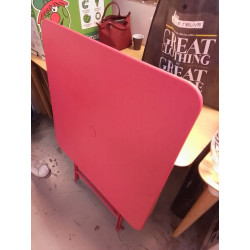 TABLE PLIANTE METAL ROUGE 