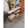ETAGERE MODERNE METAL ET BOIS 1 PORTE