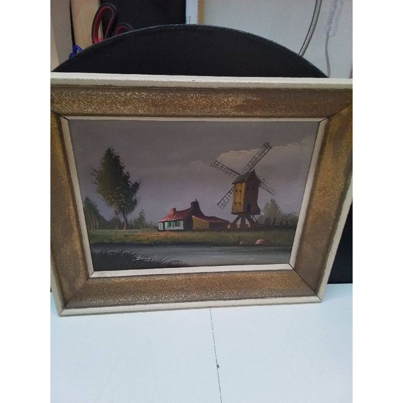 HUILE SUR TOILE LE MOULIN 