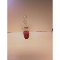 CARAFE EN VERRE FOND ROUGE 