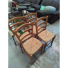 LOT DE 4 CHAISES ASSISES PAILLEES 