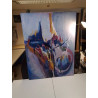 HUILE SUR TOILE ABSTRAITE BLEU