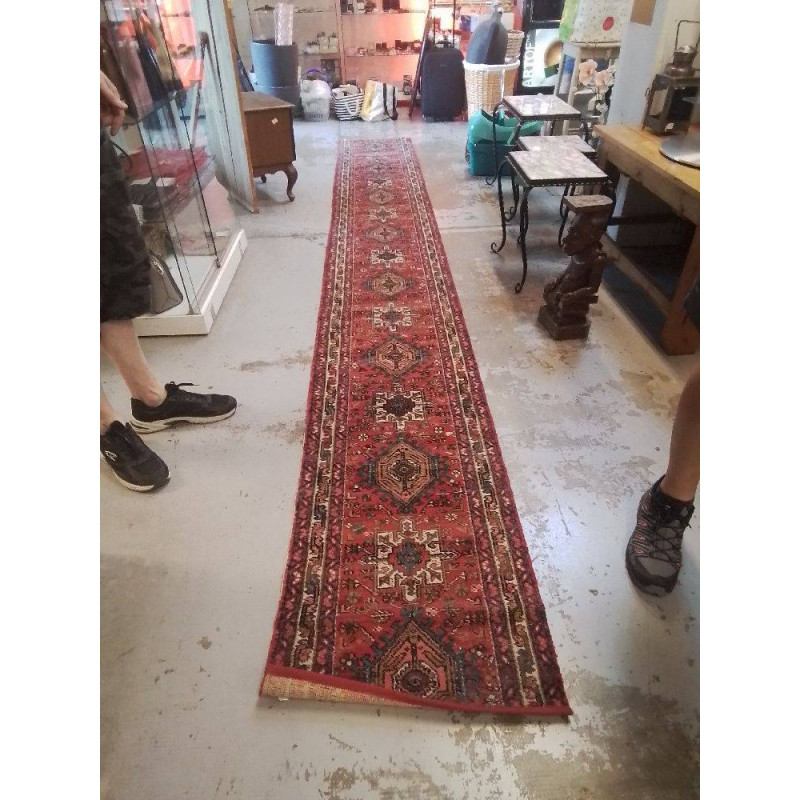 TAPIS DE COULOIR TON ROUGE 0,60X4,50