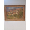 HUILE SUR PANNEAU EGLISE