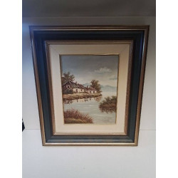 HUILE SUR TOILE BORD DE...