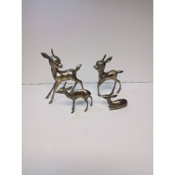 LOT STATUETTE BICHE LAITON