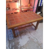 TABLE EN BOIS MASSIF CARRELÉE P.GARNIER