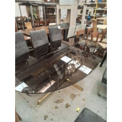 TABLE VINTAGE PLATEAU VERRE