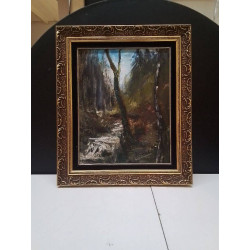 HUILE SUR PANNEAU VUE DE LA...