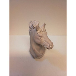 TETE DE CHEVAL EN PLATRE 