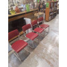 CHAISE TUBULAIRE ASSISE ROUGE