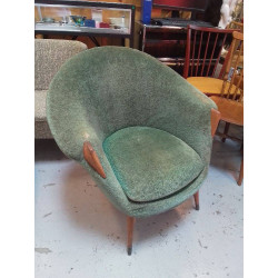 FAUTEUIL DESIGN VINTAGE VERT 