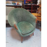 FAUTEUIL DESIGN VINTAGE VERT 