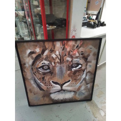 TABLEAU METAL 3D LION