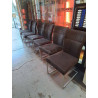 LOT DE 6 CHAISES MODERNE BRUNE