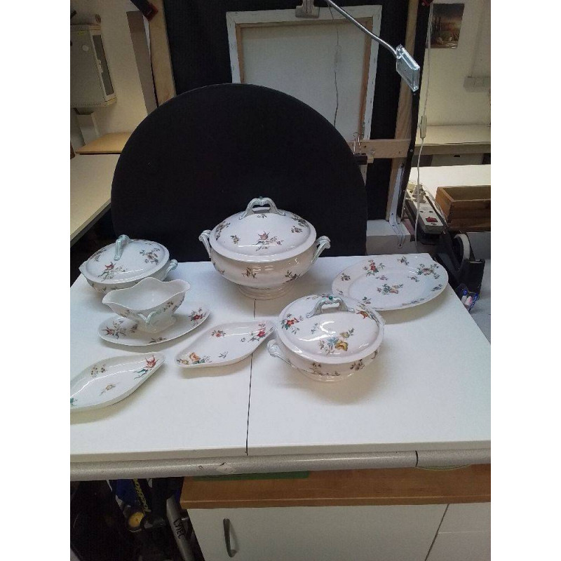 SERVICE PORCELAINE FLEURI