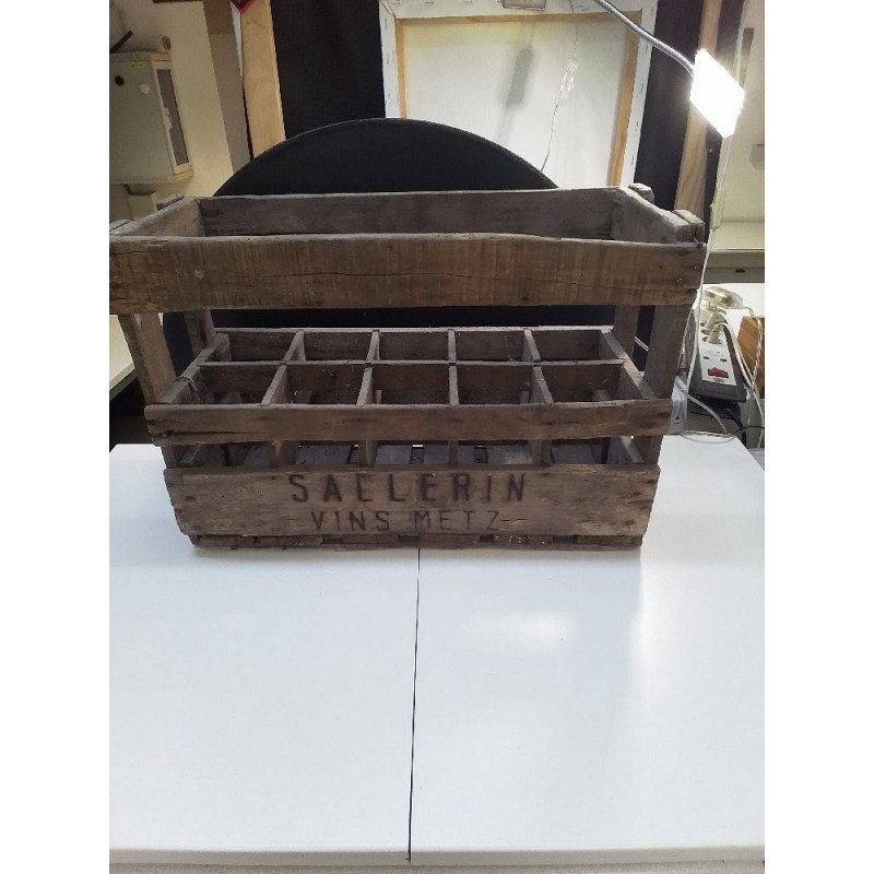 PORTE BOUTEILLES EN BOIS VINTAGE