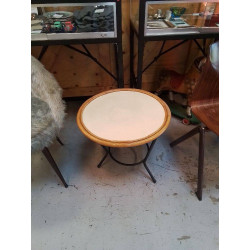 TABLE BASSE METAL ET BAMBOO