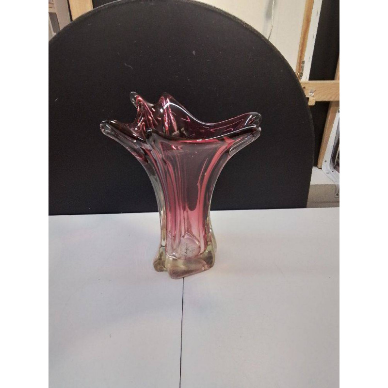 VASE VERRE ROSE