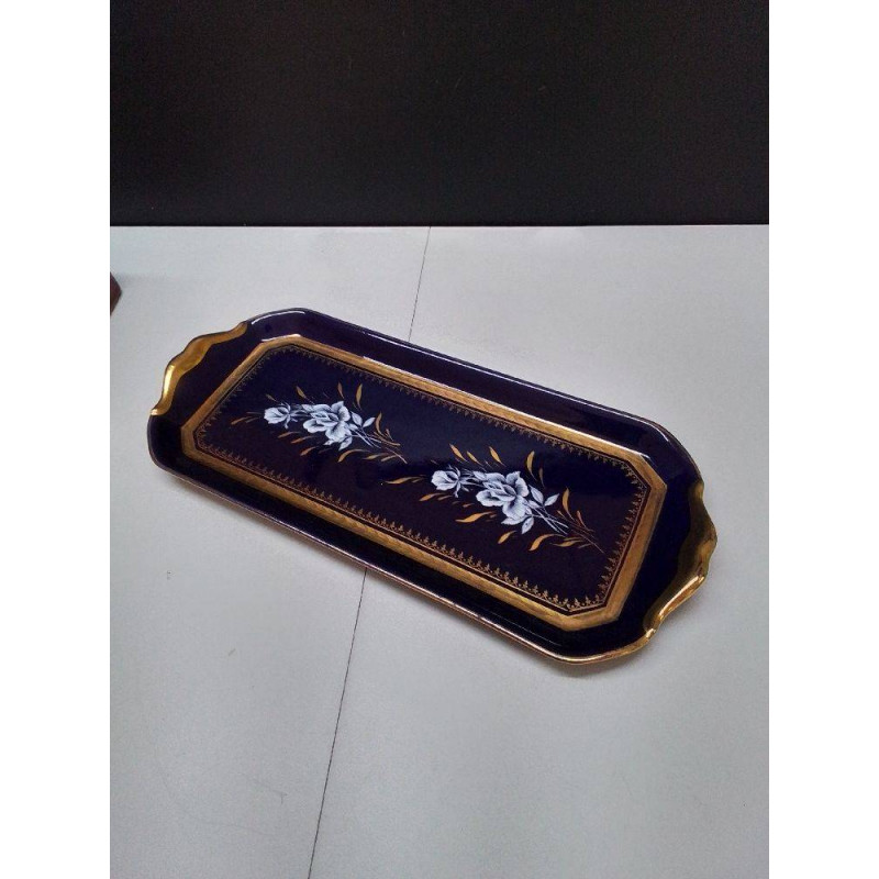 PLAT A CAKE PORCELAINE FRANCAIS 