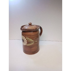 CRUCHE EN FAIENCE MOTIF FLEURS