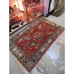 TAPIS PERSE ROUGE ET BLEU