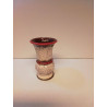 VASE GÉOMÉTRIQUE BLANC ET ROUGE