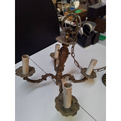 LUSTRE BRONZE ART NOUVEAU 