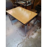 TABLE FORMICA BRUNE 