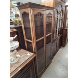 VITRINE 2 PORTES EN BOIS