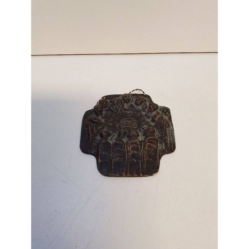 MEDAILLON LA CENE EN BRONZE SIGNÉ 