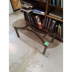 TABLE BASSE METAL ET VERRE 