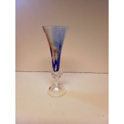 VASE MOTIF BLEU ET BRUN