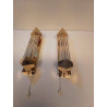 LOT D\'APPLIQUES HONSEL DORÉ ET TUBE VERRE
