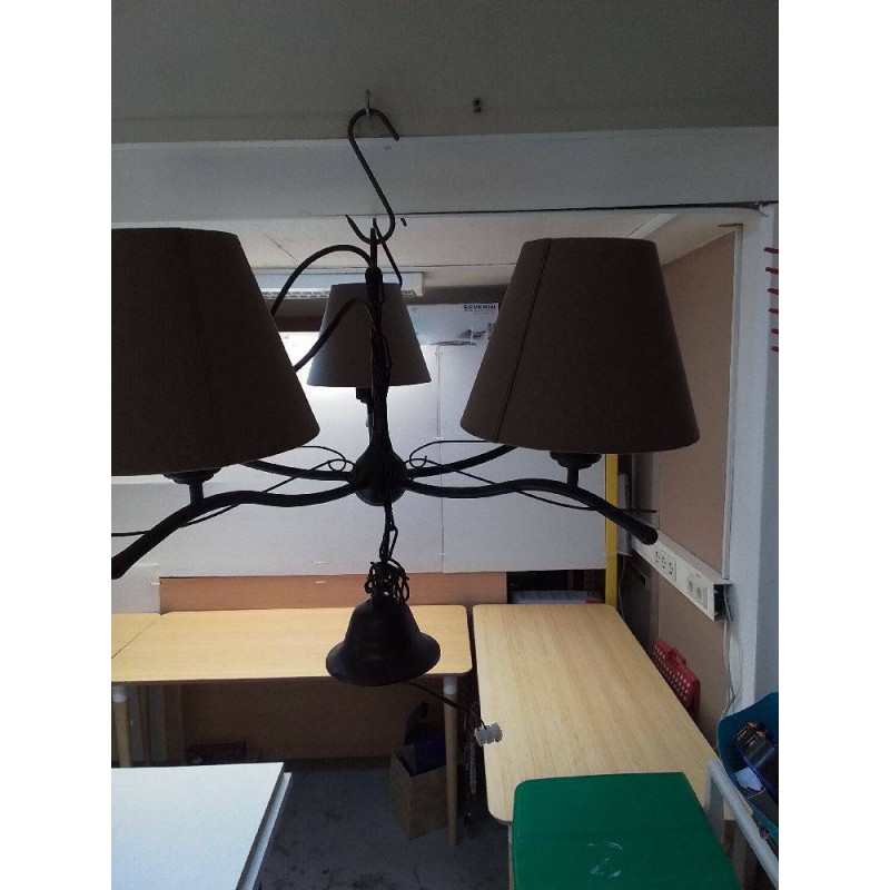 LUSTRE NOIR 5 FEUX