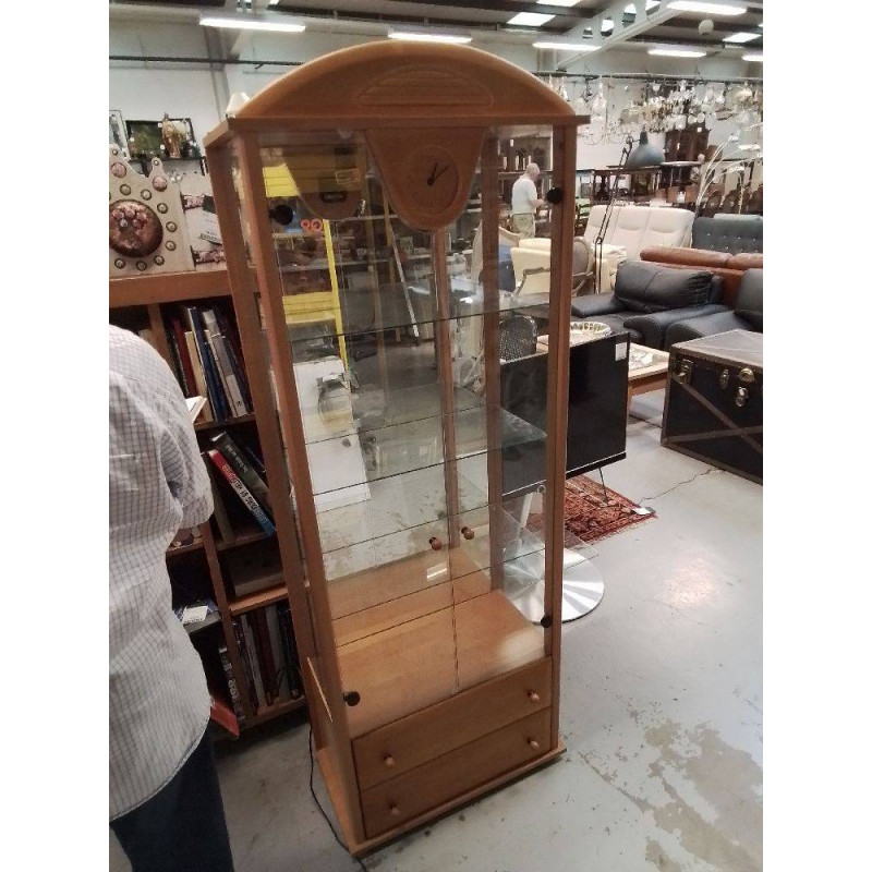VITRINE HAUTE MODERNE  2 PORTES 2 TIROIRS 