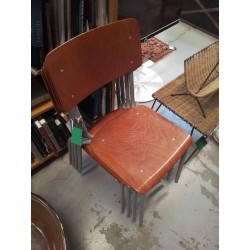 LOT DE 4 CHAISES INDUSTRIELLE 