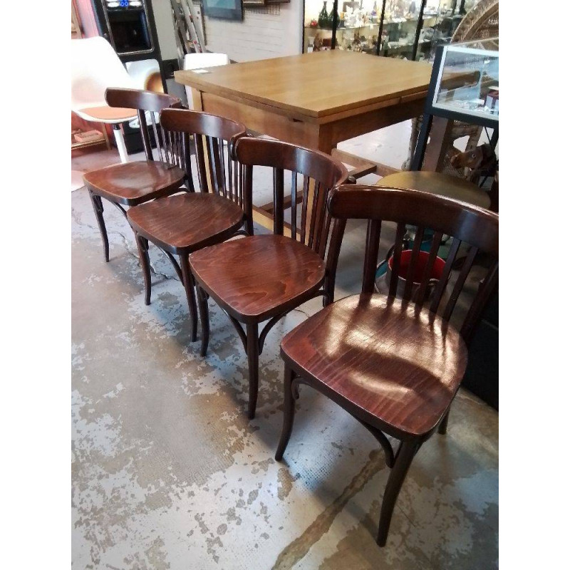 LOT DE 4 CHAISES BISTROT 