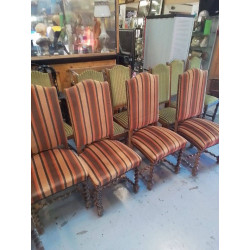 LOT DE CHAISES STYLE LOUIS...