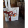 CADRE MODERNE TON ROUGE ET BLANC 