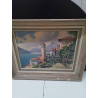 PEINTURE PROVENÇALE SCENE COTIERE 