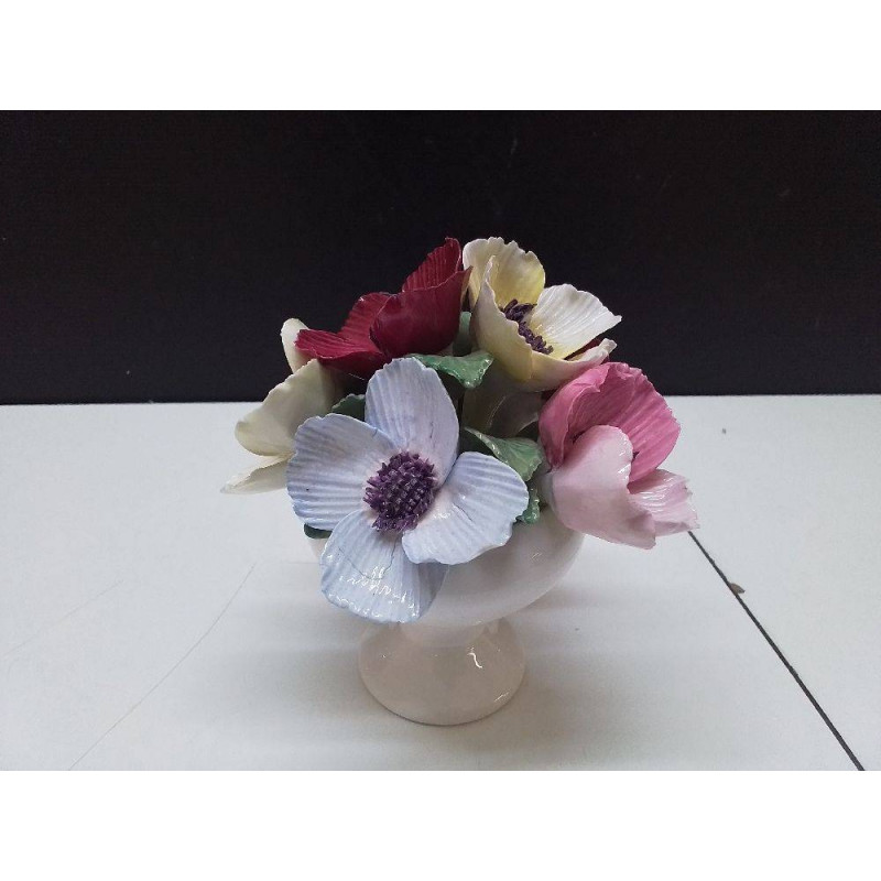 DÉCORATION FLEURS PORCELAINE ANGLAISE 