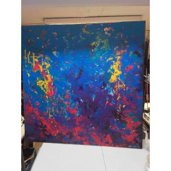 TABLEAU ABSTRAIT TON BLEU...